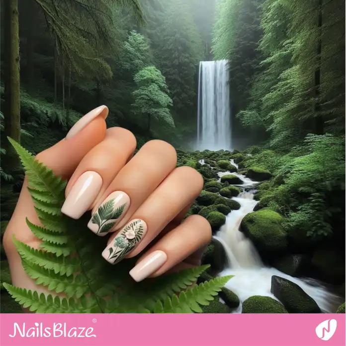 Forest Leaves Nail Design | Love the Forest Nails - NB2876